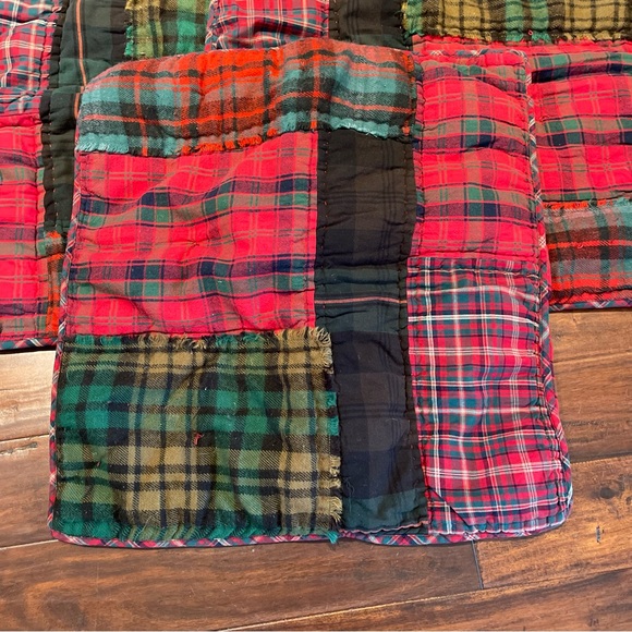 Pottery Barn Set of 3 Sullivan Plaid Patchwork Quilted Euro Sham 26” Square. - Picture 11 of 11
